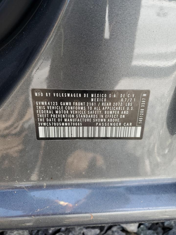 2021 Volkswagen Jetta S VIN: 3VWC57BU5MM070665 Lot: 66941855