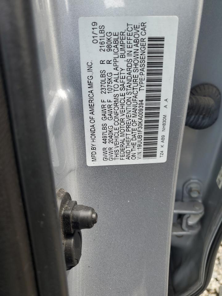 2019 Acura Tlx VIN: 19UUB1F30KA009394 Lot: 68667125