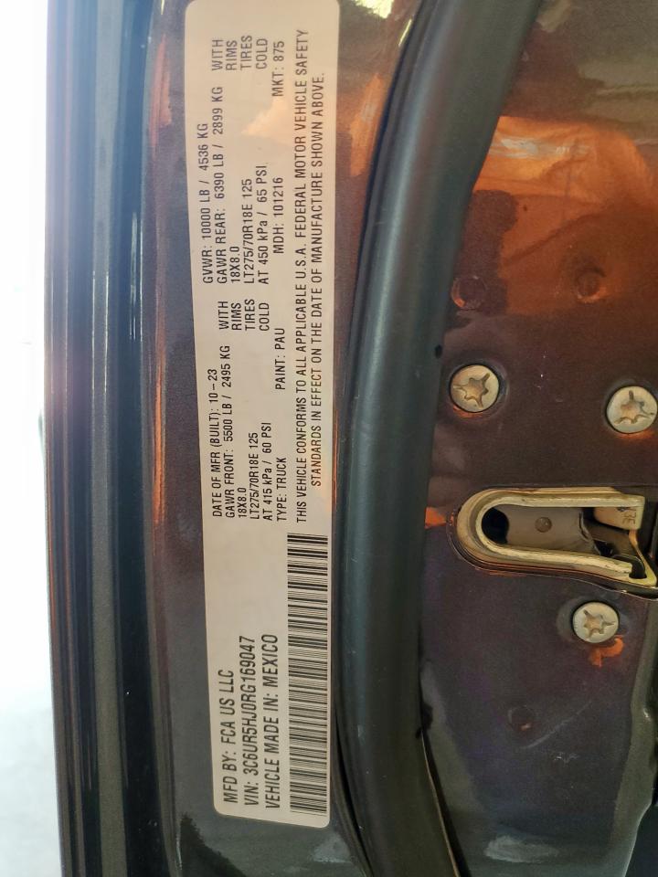 2024 Ram 2500 Tradesman VIN: 3C6UR5HJ0RG169047 Lot: 68294595