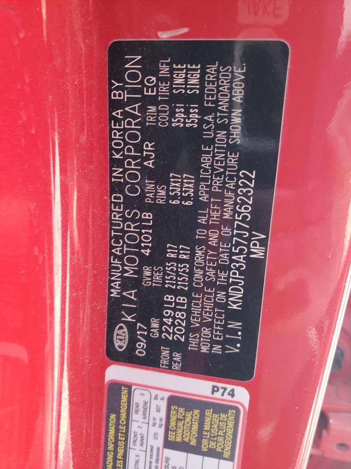 2018 Kia Soul + VIN: KNDJP3A57J7562322 Lot: 66906015