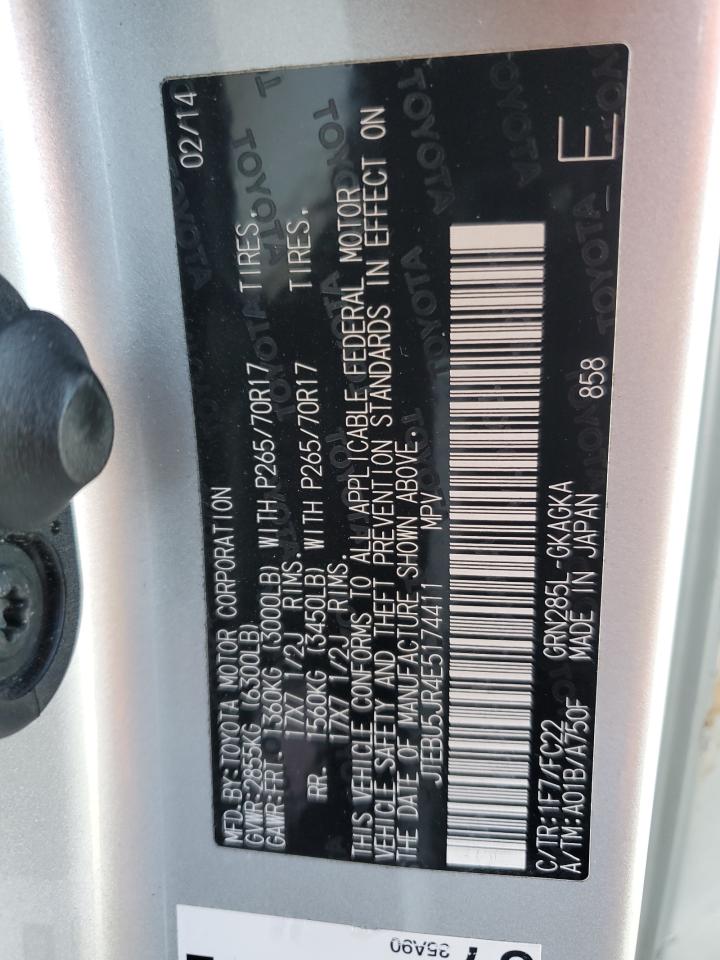 2014 Toyota 4Runner Sr5 VIN: JTEBU5JR4E5174411 Lot: 70685645