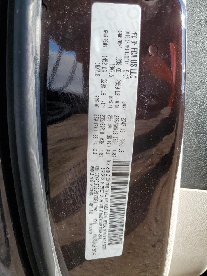 2018 Chrysler Pacifica Touring Plus VIN: 2C4RC1FG2JR123394 Lot: 68889635