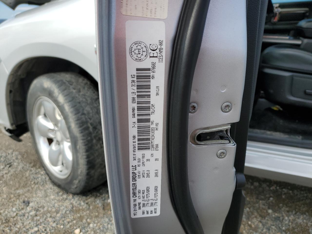 2014 Ram 1500 Sport VIN: 1C6RR7MT4ES410393 Lot: 70878615