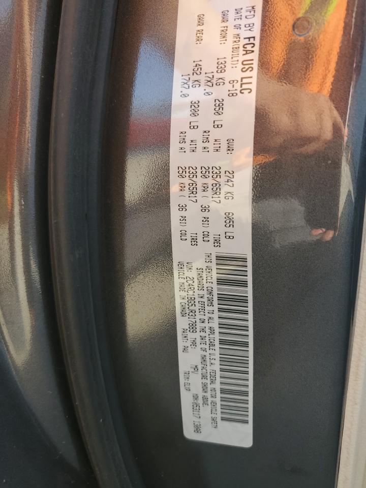 2018 Chrysler Pacifica Touring L VIN: 2C4RC1BG5JR317889 Lot: 68026945