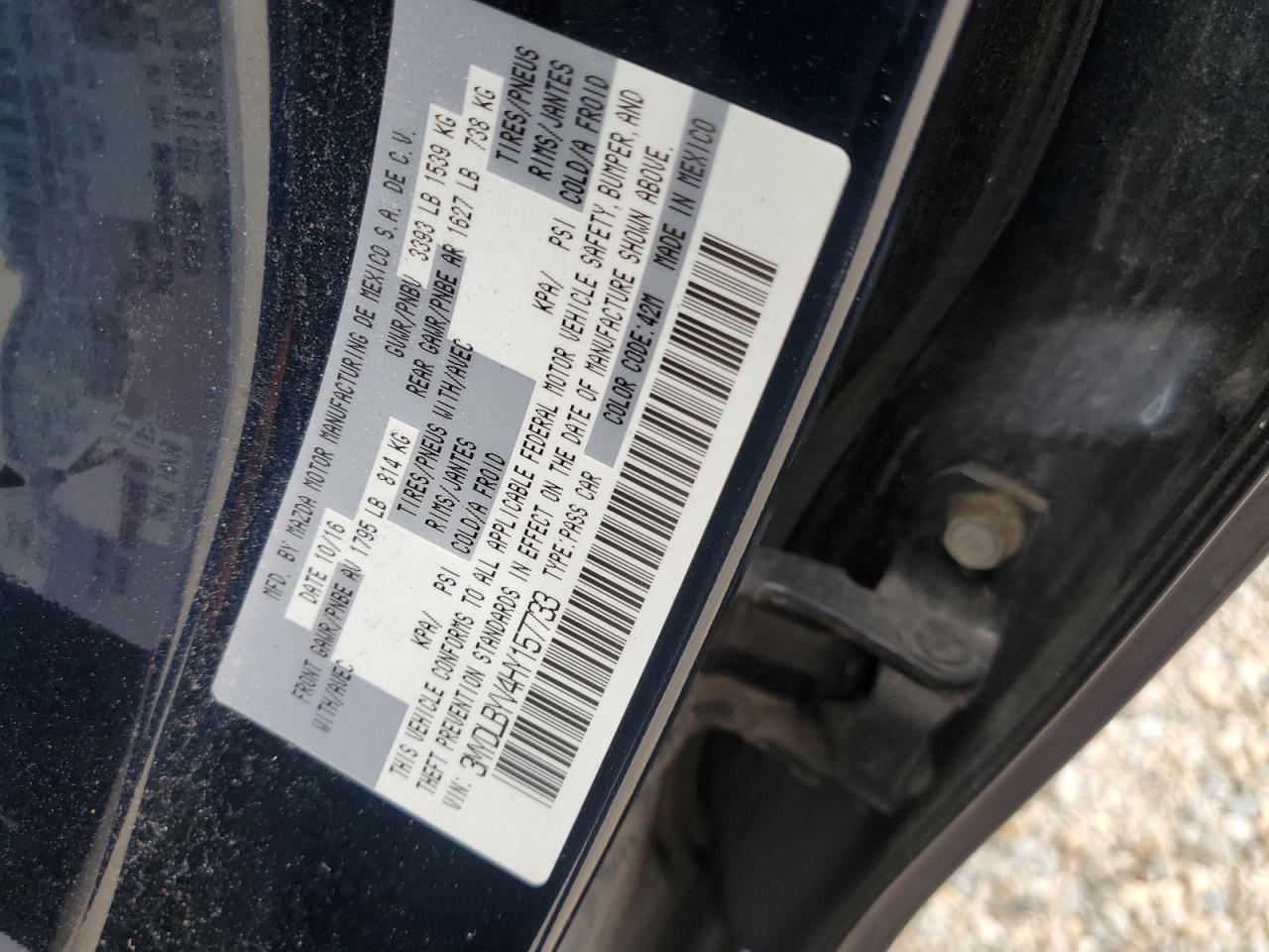 2017 Toyota Yaris Ia VIN: 3MYDLBYV4HY157733 Lot: 68396235