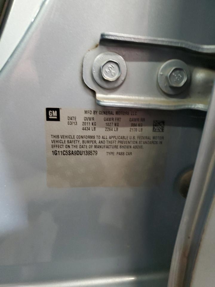 2013 Chevrolet Malibu 1Lt VIN: 1G11C5SA9DU139579 Lot: 70285785