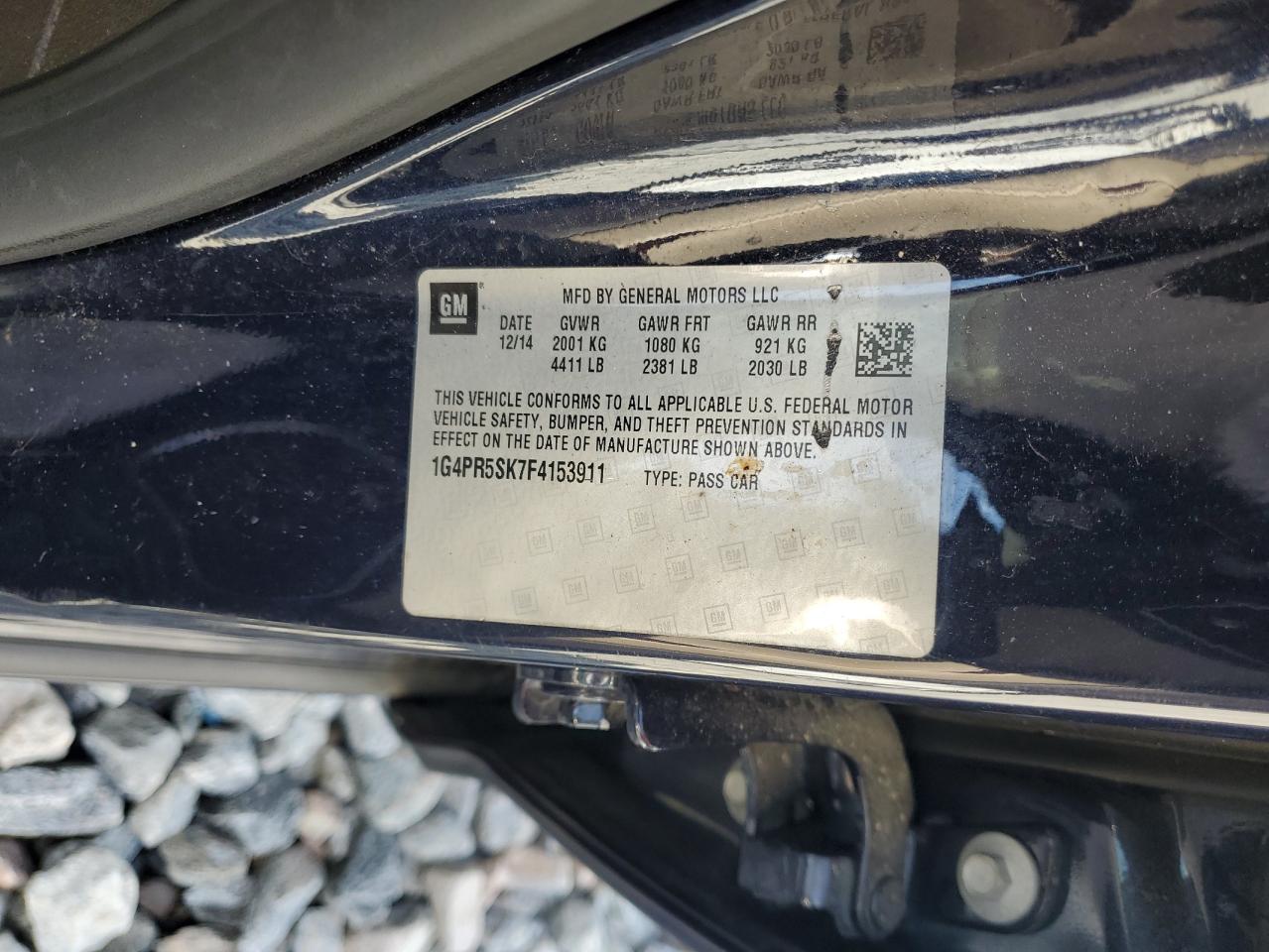 2015 Buick Verano Convenience VIN: 1G4PR5SK7F4153911 Lot: 68254275