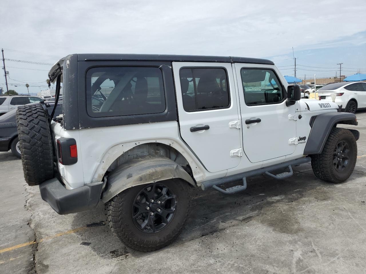 2021 Jeep Wrangler Unlimited Sport white null gas 1C4HJXDG5MW614139 photo #4