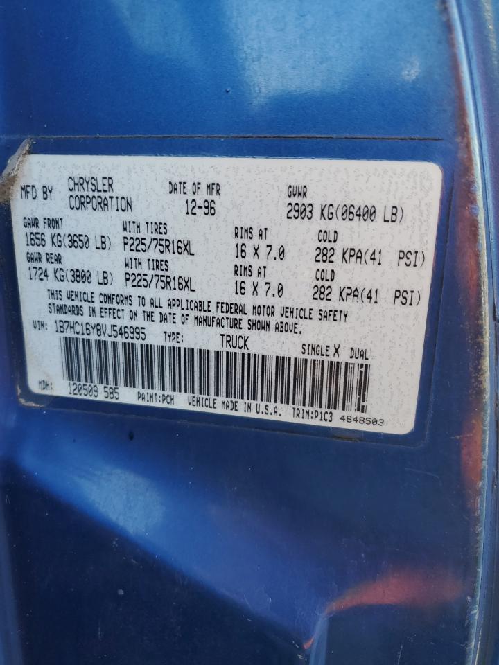 1997 Dodge Ram 1500 VIN: 1B7HC16Y8VJ546995 Lot: 69264415
