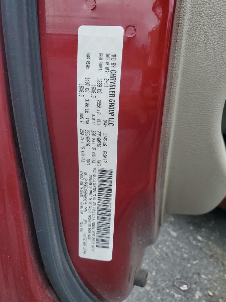 2011 Chrysler Town & Country Touring VIN: 2A4RR5DG2BR665275 Lot: 67399205