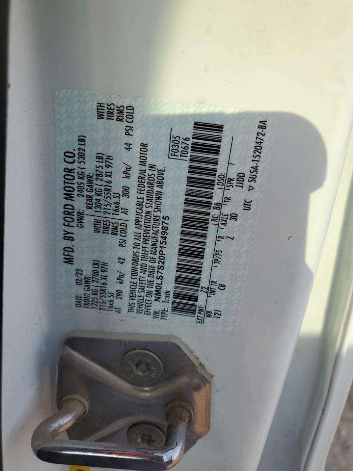 2023 Ford Transit Connect Xl VIN: NM0LS7S20P1549875 Lot: 67465125