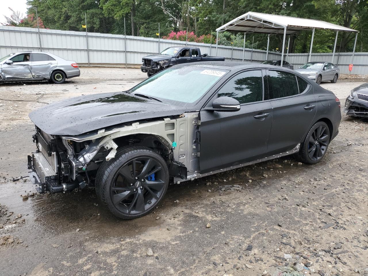 2022 Genesis G70 Base black null gas KMTG54TE4NU084601 photo #1