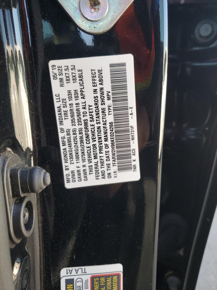 2019 Honda Cr-V Touring VIN: 7FARW2H96KE024266 Lot: 70161885