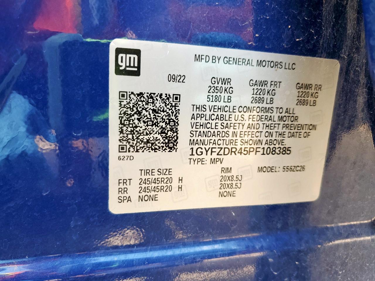 2023 Cadillac Xt4 Premium Luxury VIN: 1GYFZDR45PF108385 Lot: 67392095