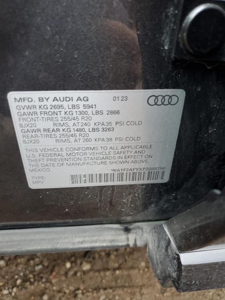 2023 Audi Q5 E Prestige 55 VIN: WA1F2AFYXP2088796 Lot: 68766935