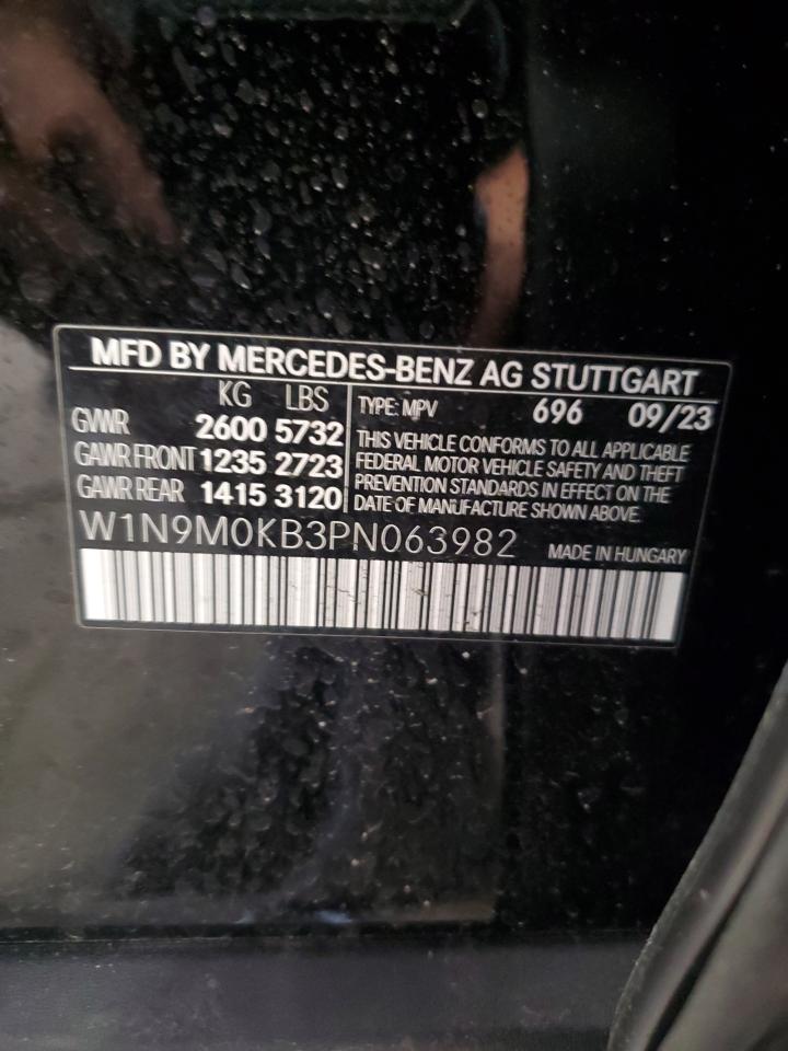 2023 Mercedes-Benz Eqb 300 4Matic VIN: W1N9M0KB3PN063982 Lot: 71021385