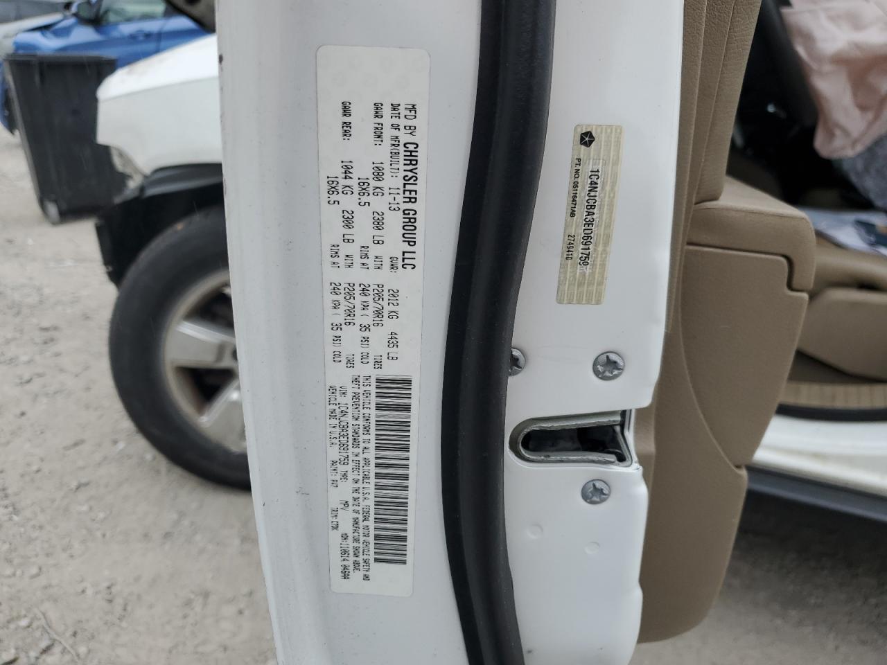 2014 Jeep Compass Sport VIN: 1C4NJCBA3ED691759 Lot: 66962805