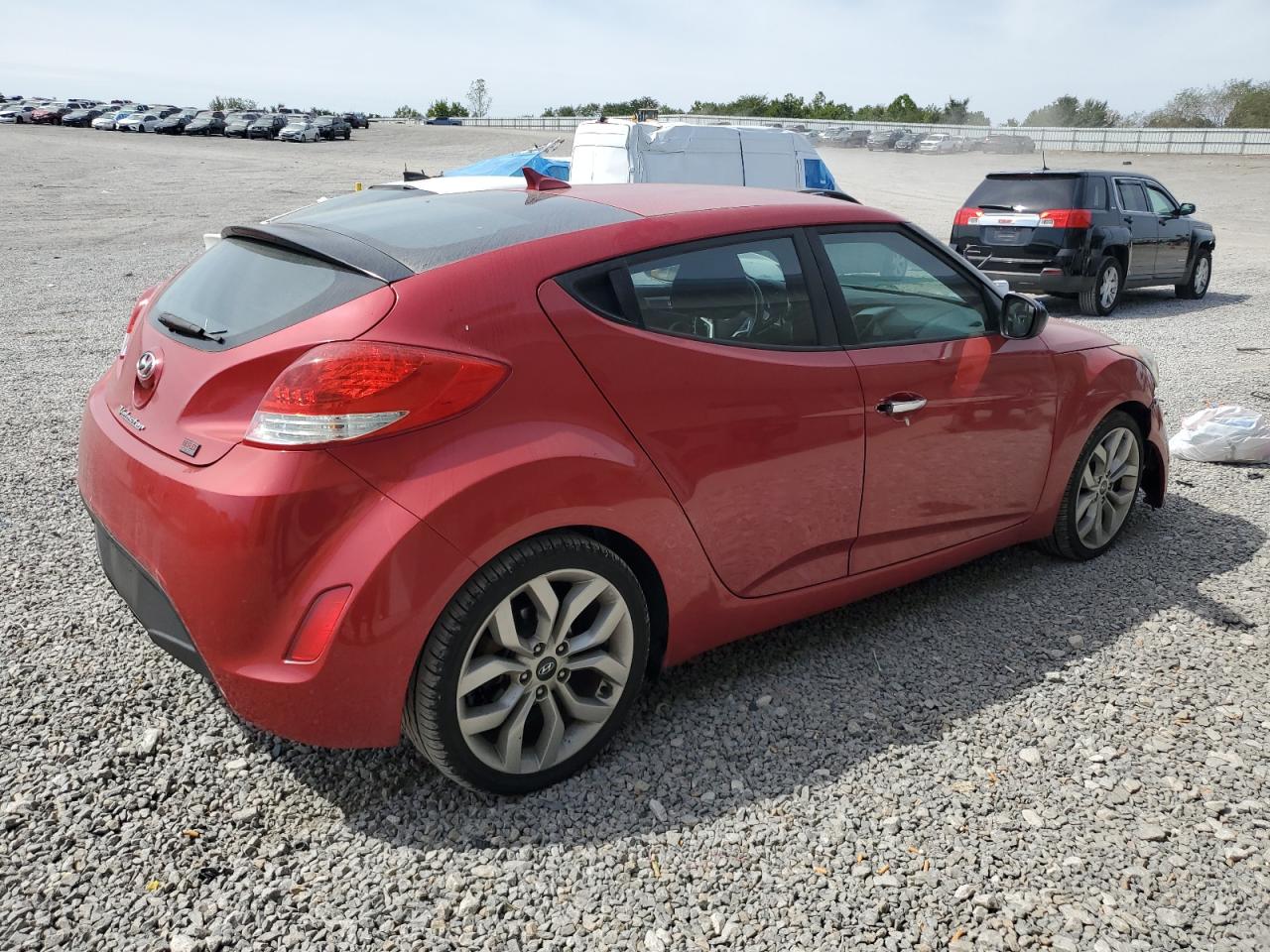 2014 Hyundai Veloster red coupe gas KMHTC6AD3EU214615 photo #4