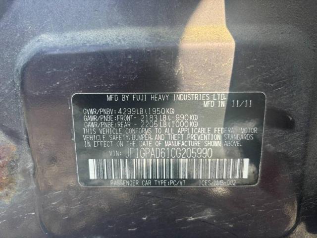 2012 SUBARU IMPREZA PREMIUM  