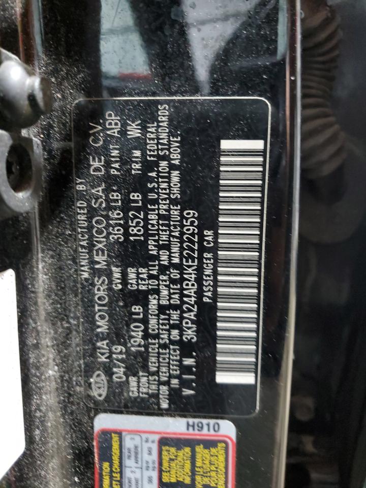 2019 Kia Rio S VIN: 3KPA24AB4KE222959 Lot: 68705665
