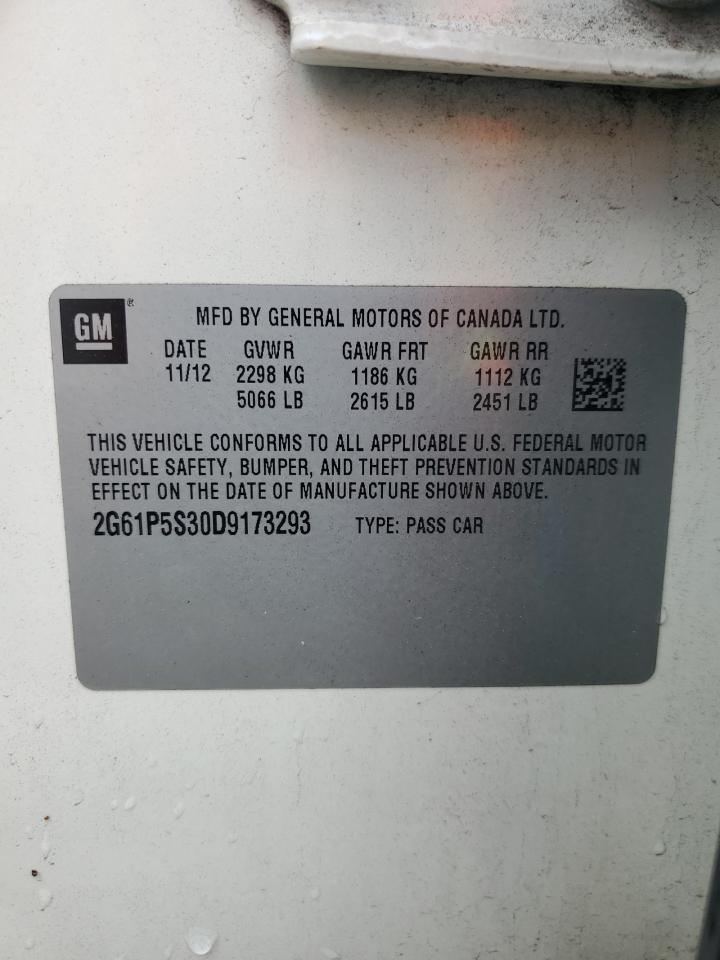 2013 Cadillac Xts Luxury Collection VIN: 2G61P5S30D9173293 Lot: 70198995