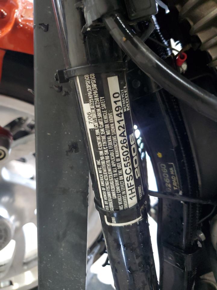 2006 Honda Vtx1300 C VIN: 1HFSC55026A214910 Lot: 68678525