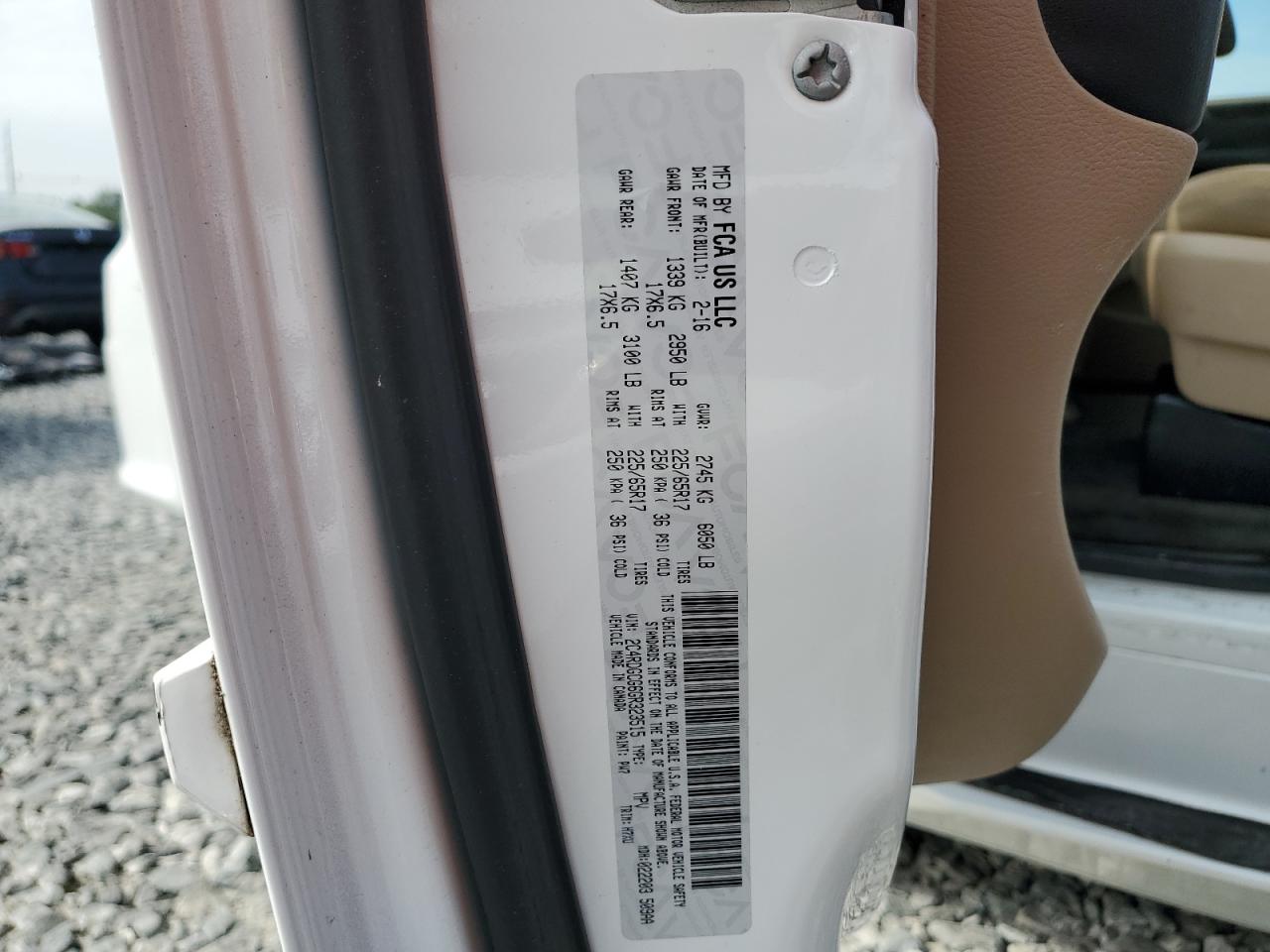 2016 Dodge Grand Caravan Sxt VIN: 2C4RDGCG6GR323515 Lot: 64773425