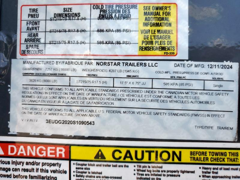 2025 NORSTAR IRONBULL DUMP TRAILER