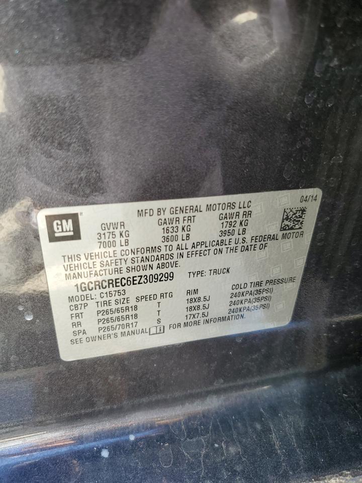 2014 Chevrolet Silverado C1500 Lt VIN: 1GCRCREC6EZ309299 Lot: 69929055