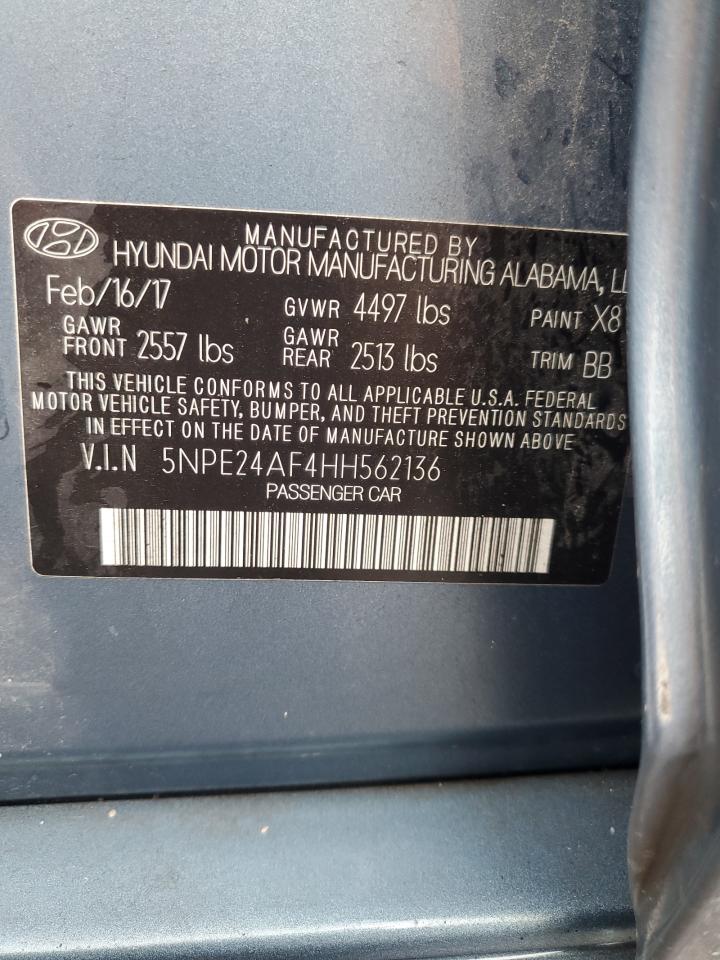 2017 Hyundai Sonata Se VIN: 5NPE24AF4HH562136 Lot: 67135535