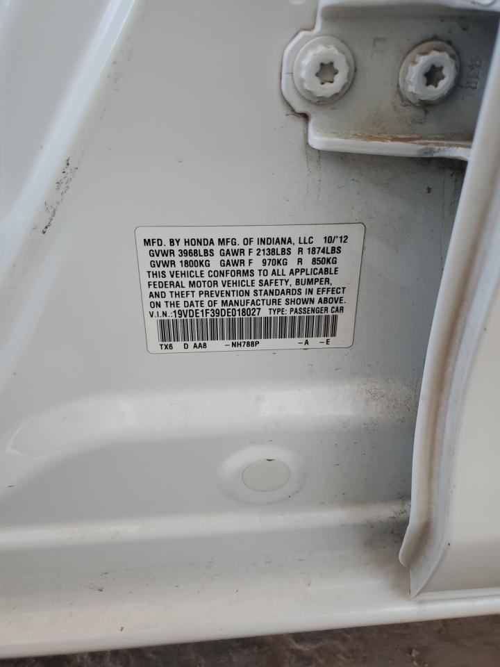 2013 Acura Ilx 20 VIN: 19VDE1F39DE018027 Lot: 70866025