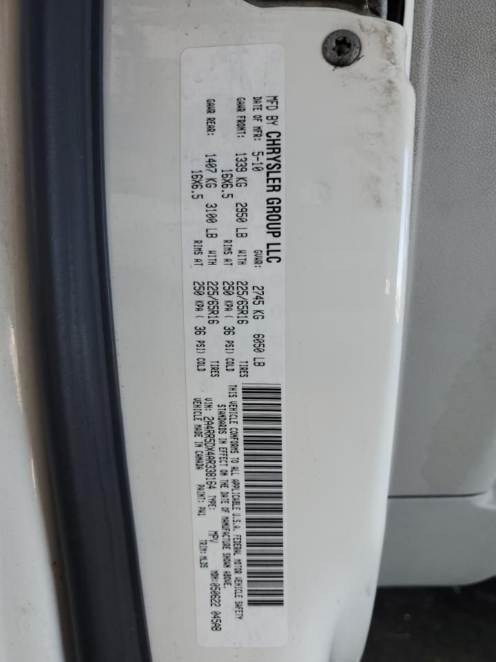 2010 Chrysler Town & Country Touring VIN: 2A4RR5DX4AR338164 Lot: 68040925