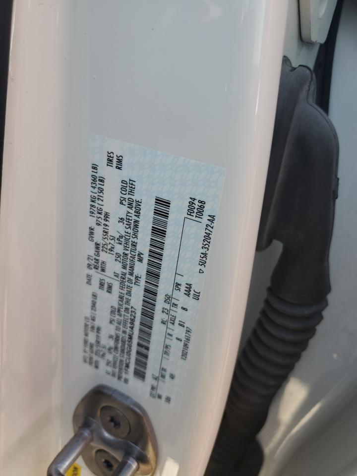 2021 Ford Escape Se VIN: 1FMCU0G65MUA98237 Lot: 68897515