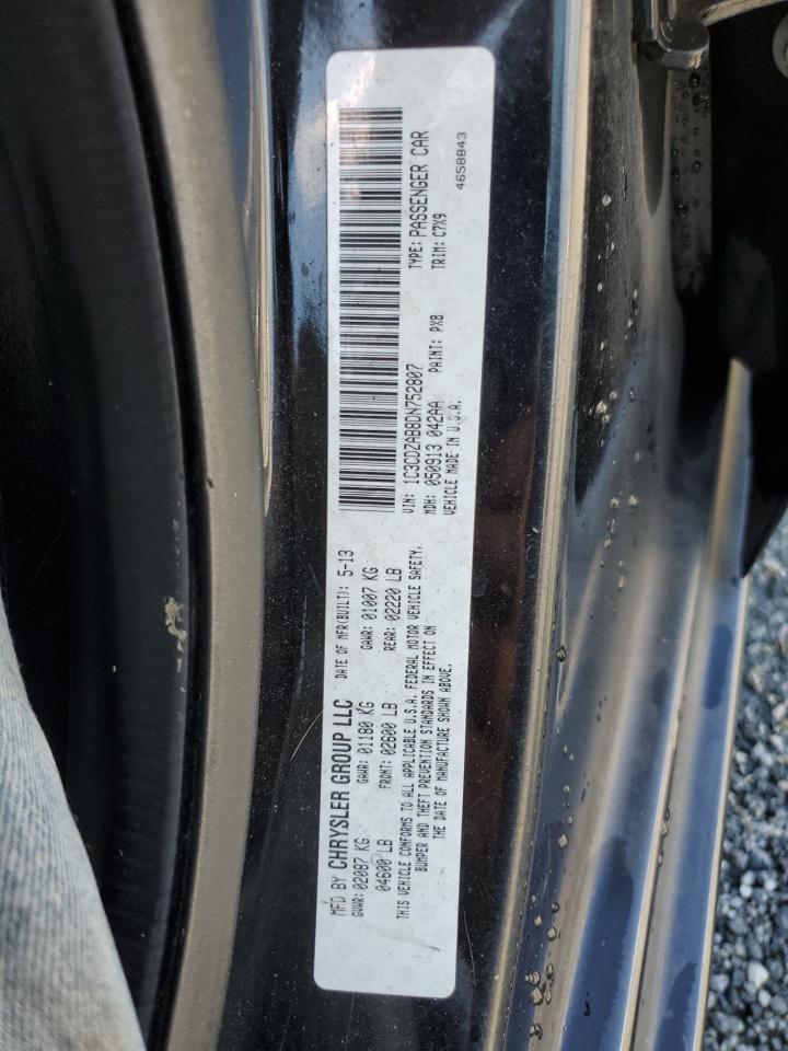 2013 Dodge Avenger Se VIN: 1C3CDZAB8DN752807 Lot: 70202455