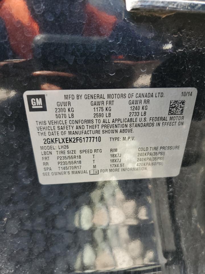 2015 GMC Terrain Slt VIN: 2GKFLXEK2F6177710 Lot: 68519065