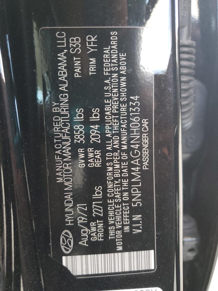 2022 Hyundai Elantra Sel VIN: 5NPLM4AG4NH061334 Lot: 69105885