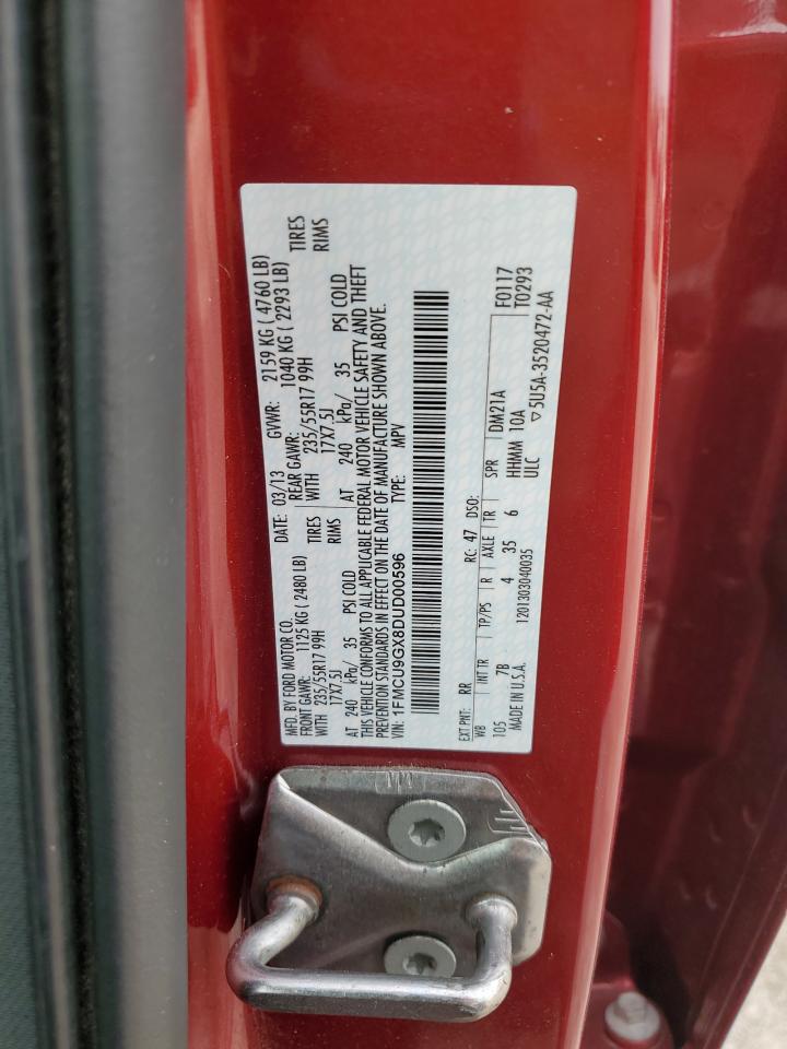 2013 Ford Escape Se VIN: 1FMCU9GX8DUD00596 Lot: 67256745