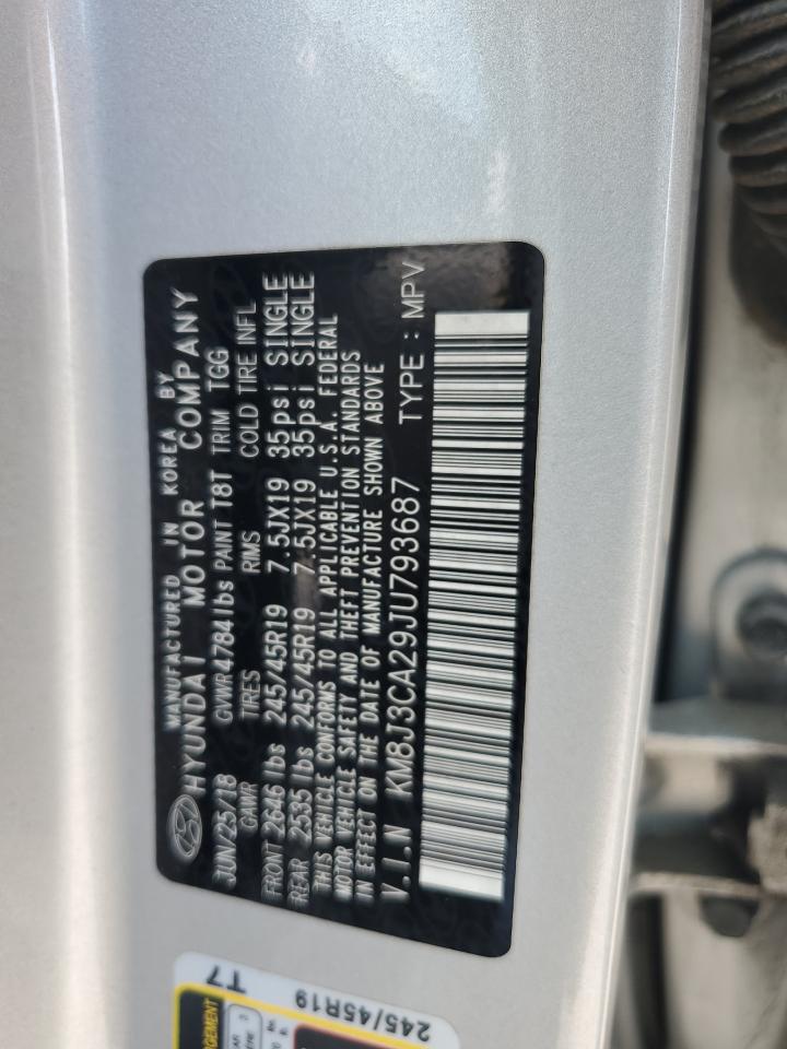 2018 Hyundai Tucson Value VIN: KM8J3CA29JU793687 Lot: 68687695