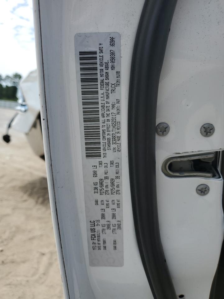 2017 Ram 1500 Slt VIN: 3C6RR7LT1HG523117 Lot: 70499445