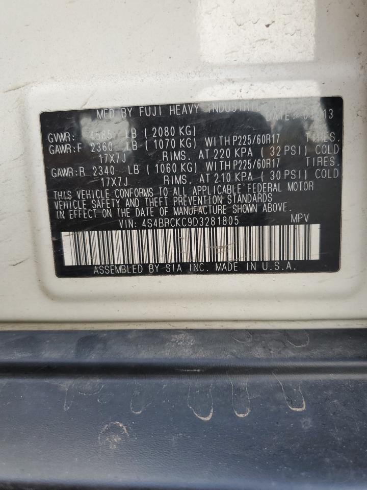 2013 Subaru Outback 2.5I Limited VIN: 4S4BRCKC9D3281805 Lot: 68301115