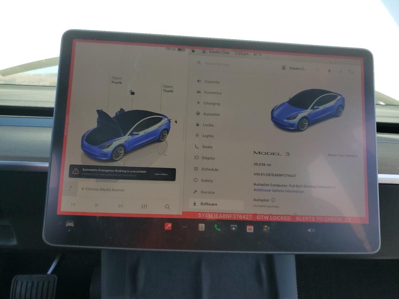 2022 Tesla Model 3 VIN: 5YJ3E1EA8NF376427 Lot: 71063015