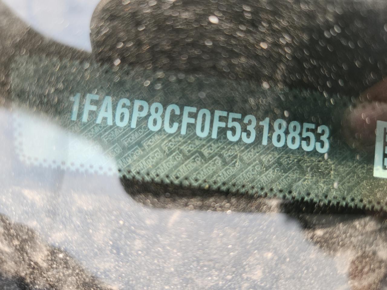 2015 Ford Mustang Gt VIN: 1FA6P8CF0F5318853 Lot: 70153315