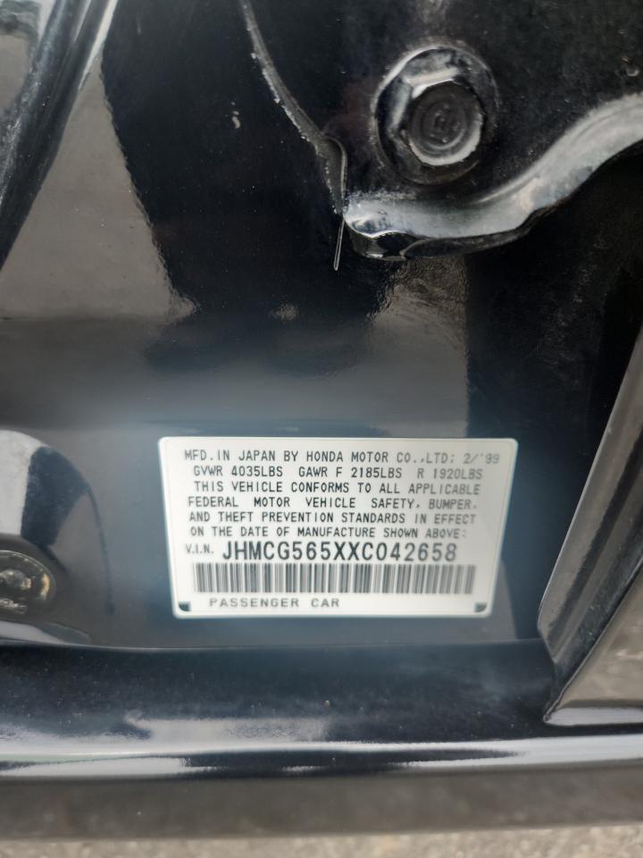 1999 Honda Accord Ex VIN: JHMCG565XXC042658 Lot: 70616015