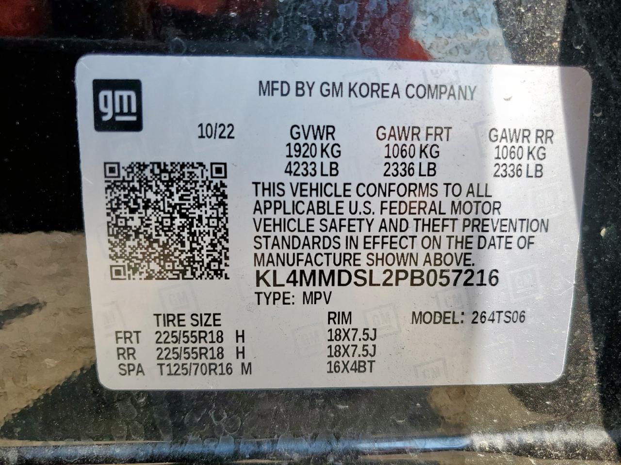 2023 Buick Encore Gx Select VIN: KL4MMDSL2PB057216 Lot: 70342585