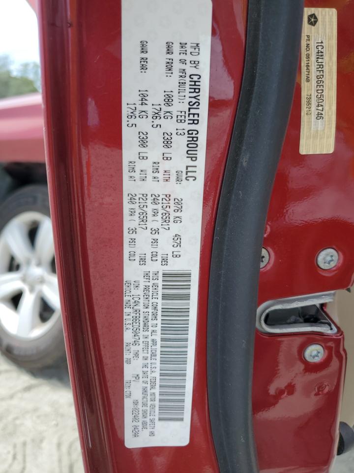 2014 Jeep Patriot Latitude VIN: 1C4NJRFB6ED504746 Lot: 70167305