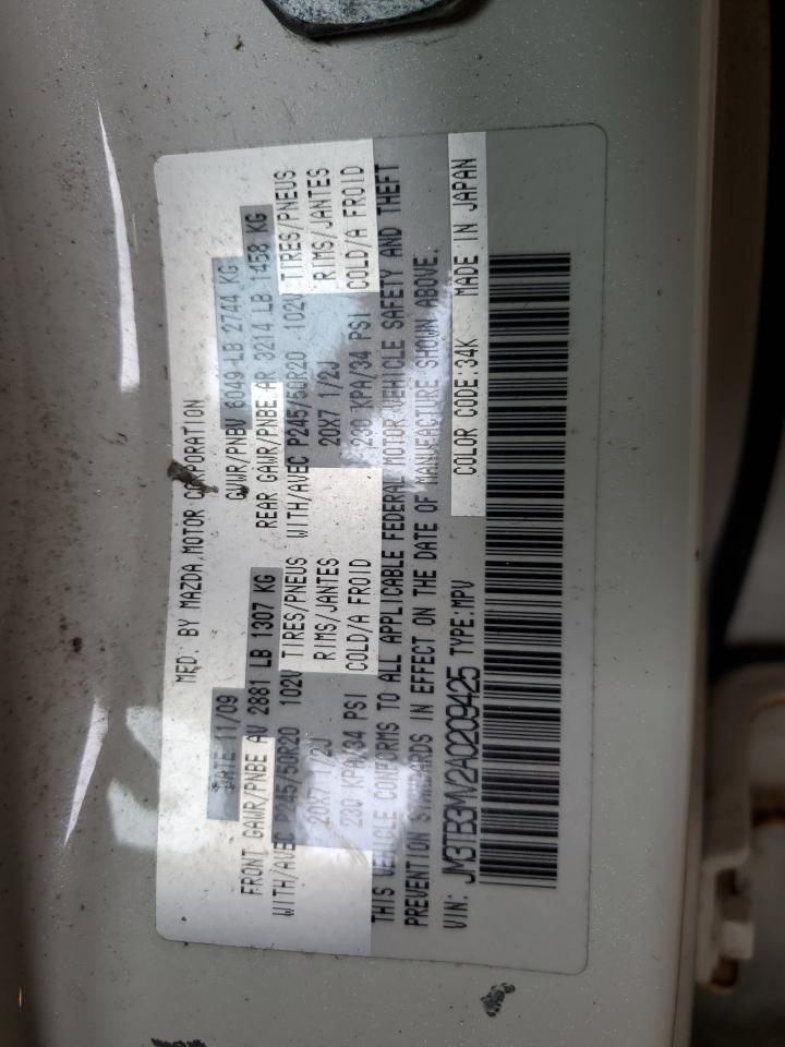 2010 Mazda Cx-9 VIN: JM3TB3MV2A0209425 Lot: 69167955