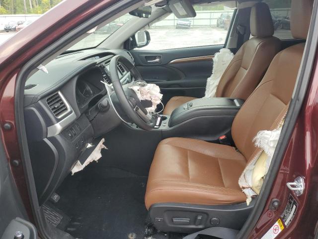  TOYOTA HIGHLANDER 2017 Red