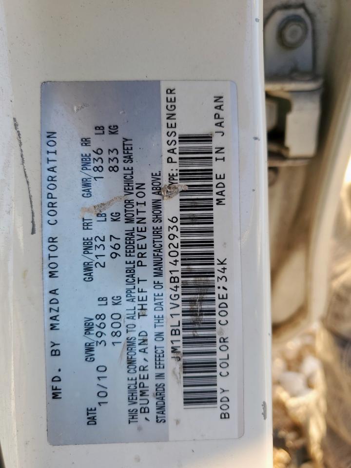 2011 Mazda 3 I VIN: JM1BL1VG4B1402936 Lot: 70327795