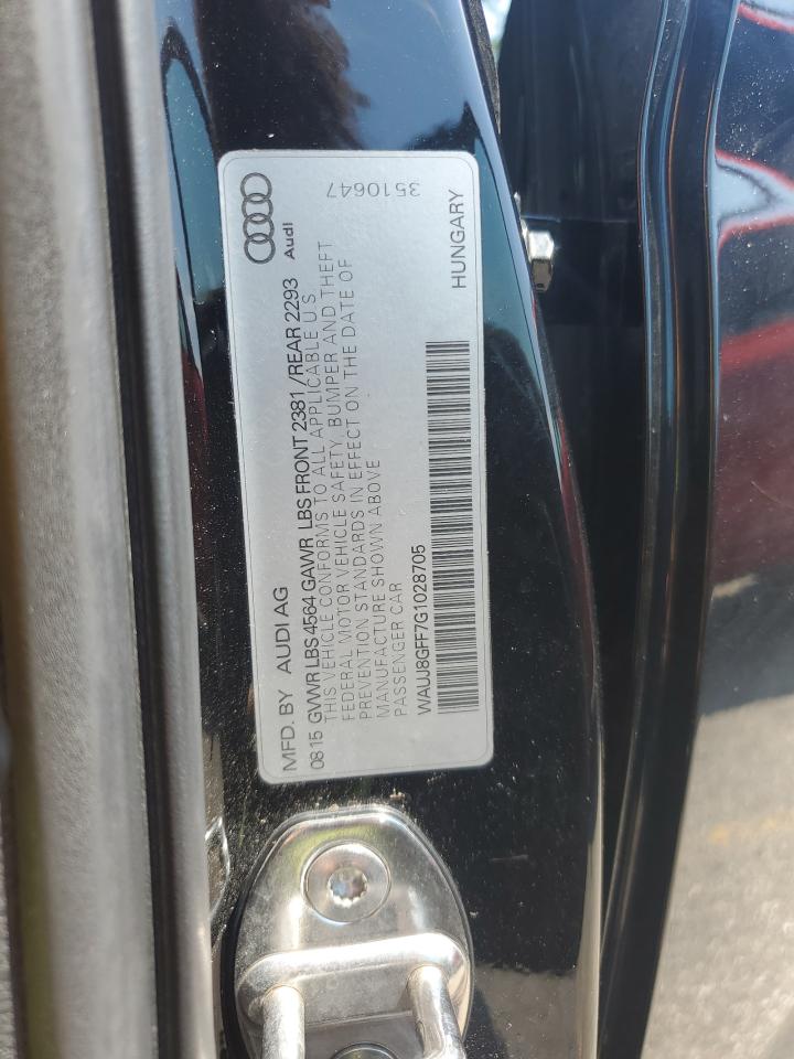 2016 Audi A3 Premium Plus S-Line VIN: WAUJ8GFF7G1028705 Lot: 70296595