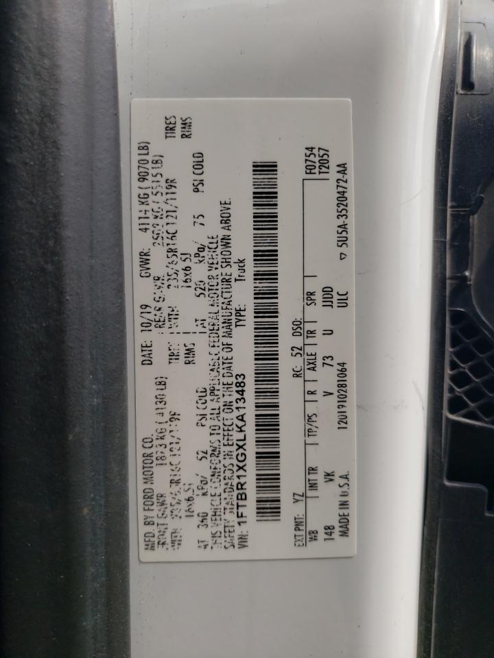 2020 Ford Transit T-250 VIN: 1FTBR1XGXLKA13483 Lot: 68448965